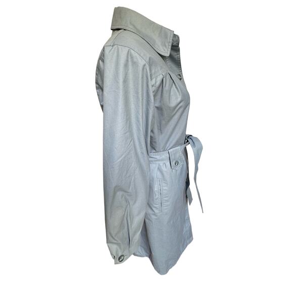 Vintage 80's London Fog Maincoats Blue Belted Waterproof Trench Coat 14 Large - Picture 5 of 10